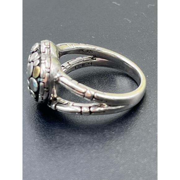 EFFY Signed Sterling Silver 18K‎ Gold
Diamond Crackle Heart Band Ring Siz 7.25 - Picture 10 of 14
